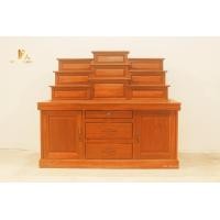 ราคา PF_Phrae | ตู้โชว์ไม้สัก ตู้พระ ตู้บูชาพระพร้อมลิ้นชัก ขนาด150x90x200ซม. สีเนื้อไม้ สีเนื้อไม้ (10768804)