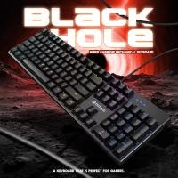 ราคา Neolution E-Sport Gaming Keyboard รุ่น BLACKHOLE มาพร้อมไฟ Rainbow LED มีให้เลือกทั้ง Blue/Red Switch ประกัน2ปี Blue Switch (12613902)