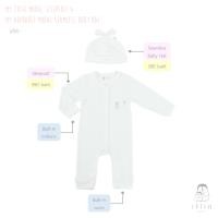 ราคา Iflin Baby - ชุดนอน ขายาวแขนยาว มีถุงมือถุงเท้าในตัว - Sleepsuit (with built-in mittens & socks) - มี 2 ไซส์ (0-3M,3-6M) 0-3 months ผ้ายืดModal-สีขาว (12639145)