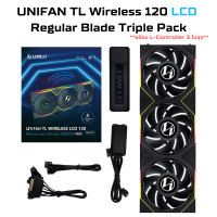 ราคา LIAN LI TL Wireless LCD 120 Black Triple Pack 3x120mm With L-Controller PWM FAN (12603631)