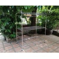 ราคา rancadsan ราวสนาม ราวตากผ้าสแตนเลส มี 2 ขนาด ยาว 2เมตร และยาว 1.5 เมตรปรับระดับสูง-ต่ำ3 ระดับ บาร์ดึงเพิ่มความยาวได้ 150 x 84x 175cm. สแตนเลส (12601685)