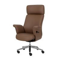 ราคา Modernform เก้าอี้ผู้บริหาร รุ่น NOBL พนักพิงสูงพร้อมที่พิงศีรษะ ขาอลูมิเนียม หุ้มหนังแท้ น้ำตาล (12674828)