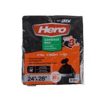 ราคา HERO ถุงขยะหนาพิเศษ สีดำ |ZWG| 24x28 นิ้ว (30 ใบ) (12641424)