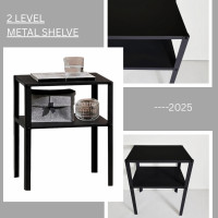 ราคา PSAHome ชั้นวางของเหล็ก 2 ชั้น รุ่น 2025 แข็งแรง ทนทาน ดีไซน์มินิมอล รองรับน้ำหนักสูงสุด 15 กก. ต่อชั้น ดำ (12674458)