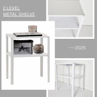 ราคา PSAHome ชั้นวางของเหล็ก 2 ชั้น รุ่น 2025 แข็งแรง ทนทาน ดีไซน์มินิมอล รองรับน้ำหนักสูงสุด 15 กก. ต่อชั้น ขาว (12674459)