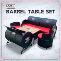 ราคา LOFT4U ชุดโซฟารับแขกถังน้ำมัน-เบาะหนัง+กรอบรูปแต่งร้าน (ระบุสีในแชท) (ตัวอย่างสีดูในรูปภาพ) (12717734)