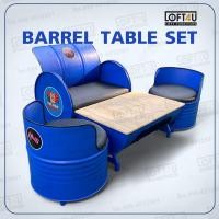 ราคา LOFT4U : โซฟารับรองแขกถังน้ำมัน3-4ที่นั่ง เบาะหนัง (ระบุสีในแชท) (ตัวอย่างสีดูในรูปภาพ) โต๊ะ60x90cm (12697179)