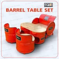 ราคา LOFT4U : โซฟารับรองแขกถังน้ำมัน3-4ที่นั่ง เบาะไม้ (ระบุสีในแชท) (ตัวอย่างสีดูในรูปภาพ) โต๊ะ60x120cm (12697230)