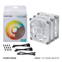 ราคา Phanteks M25-140 D-RGB White (3x140mm) High Airflow D-RGB PWM Fan (12676320)