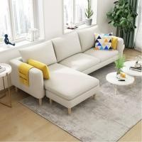 ราคา DUDEE โซฟาตัว L โซฟาเข้ามุม สไตล์โมเดิร์น ออกแบบมาเพื่อรองรับการนั่ง/นอน ได้สบาย โซฟาครีม+พักยาว,175cm (12718764)