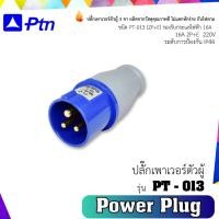 ราคา PTN ปลั๊กเพาเวอร์ตัวผู้ 3 ขา ชนิด PT-013A (2P+E) รองรับกระแสไฟฟ้า 16A สีน้ำเงิน normal (12745939)