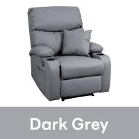 ราคา Pola Polar recliner รีไคลเนอร์ โซฟาปรับนอน โซฟาดูหนัง เก้าอี้พักผ่อน รุ่น Huggo มีช่องที่วางแก้ว Dark Grey (12756405)