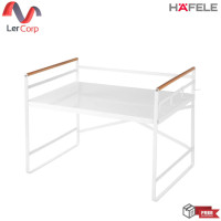 ราคา (Hafele) ชั้นวางคร่อมไมโครเวฟ พร้อมขอแขวน สแตนเลส304 สีขาว (495.34.044) (12725798)