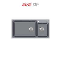 ราคา EVE ซิงค์แกรนิต ซิงค์ล้างจานสีเทา EVE CRESTSTONE 980/490 SUPER GREY (12764842)