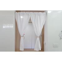 ราคา TiwaHandmade ผ้าม่าน สไตส์ญี่ปุ่น แบบแหวกกลาง cotton สีขาว (12760965)