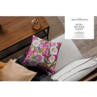 ราคา ARAYASANTISAN ปลอกหมอนอิง TP-008-ROSE ลายสีน้ำดอกกุหลาบ สีชีอคกิ้ง พิงค์ ขนาด 40x40 ซม. Pink C 40x40 cm. (12774915)