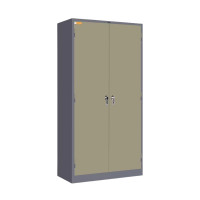 ราคา ตู้เก็บเอกสาร 2 บานเปิด มือจับบิด (มอก.) ไอคอนิค MLK-2M เหล็กหนา 0.5 มม. เทาสลับ (12785997)