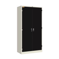 ราคา ตู้เก็บเอกสาร 2 บานเปิด มือจับบิด (มอก.) ไอคอนิค MLK-2M เหล็กหนา 0.5 มม. ขาว-ดำ (12786008)