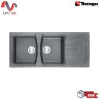 ราคา Tecnoplus อ่างล้างจาน 2 หลุม 1 ที่พัก รุ่น TNP GIN 2B1D