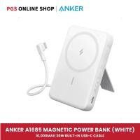 ราคา Anker A1685 Magnetic Power Bank 10,000mAh 30W Built-in USB-C Cable แบตเตอรี่สำรองพกพา พร้อมสายในตัว และแม่เหล็กชาร์จเร็ว White (12767816)