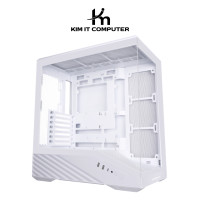 ราคา LIAN LI Vector V100 White **ไม่มีพัดลม** ATX Mid-Tower Case (12768807)