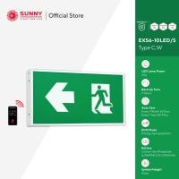 ราคา SUNNY Exit Sign Light ป้ายไฟทางออกฉุกเฉิน รุ่น EXS6-10LED/S 1 หน้า (ติดลอย,ติดผนัง) LED 10W สำรองไฟนาน 3 ชม. ECO Mode (12771012)