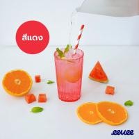 ราคา eevee | แก้วพลาสติกใส "โซดา" 10oz | (3ใบ) PS แพค 3 ใบ แดง (12776254)