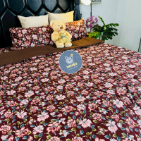 ราคา นอนอุ่น ผ้าห่มนวม ขนาด6ฟุต สินค้าขายดี NA7-007ดอกน้ำตาล 6ฟุต 1ผืน (12754362)