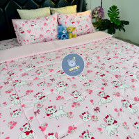 ราคา นอนอุ่น ผ้าห่มนวม ขนาด6ฟุต สินค้าขายดี NA7-009แมวมาลีชมพู 6ฟุต 1ผืน (12754364)