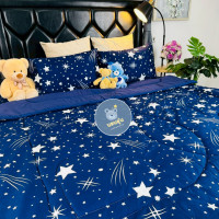 ราคา นอนอุ่น ผ้าห่มนวม ขนาด6ฟุต สินค้าขายดี 6ฟุต 1ผืน NA7-0021ดาวขาว (12754376)