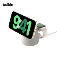 ราคา Belkin แท่นชาร์จไร้สายแม่เหล็ก Magsafe แบบ 2-in-1 ชาร์จ iPhone / Apple Watch สูงสุด 15 วัตต์ รุ่น WIZ020 Sand (12771588)