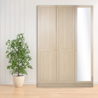 ราคา DELICATO ตู้เสื้อผ้า 3 ประตู 1 บานกระจก รุ่นบอสตัน ขนาด 119x56x179 ซม.สีบีช (12775968)