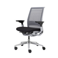ราคา Modernform เก้าอี้เพื่อสุขภาพ Steelcase รุ่น THINK V2 พนักพิงกลาง ขาอะลูมิเนียม/ADJ.LUMBAR เบาะผ้า พนักพิงตาข่าย เบาะดำ ตาข่ายเทา (12780716)