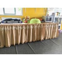 ราคา TiwaHandmade ผ้าม่านครึ่งหน้าต่าง ผ้าฝ้ายสีน้ำตาล ตกแต่งลูกไม้ถักโครเชต์ชายบน ชายล่างจีบระบาย HJB60 (12760799)