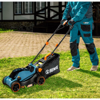 ราคา SENIX รถเข็นตัดหญ้าเดินตามแบตเตอรี่ 20V รุ่นLPPX2-L-EU สีน้ำเงิน (พร้อมแบตเตอรี่ 4Ah 1ก้อน) (12768947)