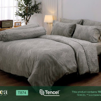 ราคา Jessica Tencel T874 พิมพ์ลาย เจสสิก้า ชุดเครื่องนอน ผ้าปูที่นอน ผ้านวม ลวดลายโดดเด่น ให้สัมผัสที่นุ่มลื่นดุจแพรไหม ชุด 6 ฟุต 5 ชิ้น (12785300)