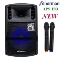 ราคา SHERMAN APS-120 Blutooth ลำโพงล้อลาก พร้อมไมค์ไร้สาย ขนาด 12 นิ้ว (12760137)