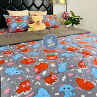 ราคา นอนอุ่น ผ้าห่มนวม ขนาด6ฟุต สินค้าขายดี 6ฟุต 1ผืน NA7-0012หมูเด้งช้าง (12754367)