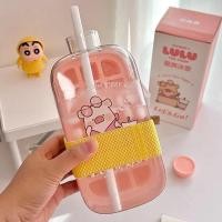 ราคา 2in1 แก้วน้ำ+ถาดทำน้ำแข็ง หมูลูลู่ LuLu The Piggy แก้วพร้อมหลอด แก้วคาเฟ่ แม่พิมพ์น้ำแข็ง 71050 ชมพู (12775811)