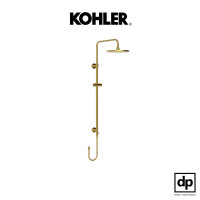ราคา KOHLER ชุดฝักบัวก้านแข็งพร้อมหัวฝักบัวก้านแข็ง ขนาด 10 นิ้ว รุ่น K-12969T-C-2MB สีทองเหลืองปัดลาย (12764290)