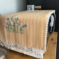 ราคา TiwaHandmade ผ้าคุลมไมโครเวฟ ปูโต๊ะ รองจาน รองสิ่งของมีค่า งานปักมือถักมือ น้ำตาล (12760716)