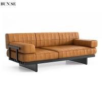 ราคา BUNISE รุ่น A087 โซฟาหนังแท้สี่ที่นั่ง สไตล์ฝรั่งเศสวินเทจ วาบิซาบิ ดีไซน์พนักพิงต่ำ แบบตรงโมเดิร์น 4-seater (12785175)