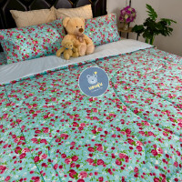 ราคา นอนอุ่น ผ้าห่มนวม ขนาด6ฟุต สินค้าขายดี 6ฟุต 1ผืน NA7-002ดอกชมพูฟ้า (12754357)