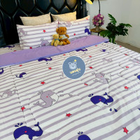 ราคา นอนอุ่น ผ้าห่มนวม ขนาด6ฟุต สินค้าขายดี NA7-0025วาฬม่วง 6ฟุต 1ผืน (12754380)