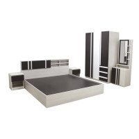 ราคา DELICATO เตียงนอน รุ่นมาลีน ขนาด6 ฟุต สีเมเปิ้ล/ผ้าเทา (12775745)