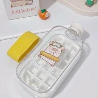 ราคา 2in1 แก้วน้ำ+ถาดทำน้ำแข็ง หมูลูลู่ LuLu The Piggy แก้วพร้อมหลอด แก้วคาเฟ่ แม่พิมพ์น้ำแข็ง 71050 ขาว (12775810)