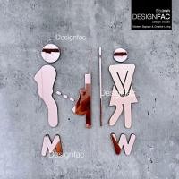 ราคา Designfac,ป้ายห้องน้ำชายหญิง MW ป้ายสวยหรูหรา ป้ายห้องน้ำอะคริลิค สไตล์โมเดิร์น มินิมอล มูจิ luxury อะคริลิคขาวด้าน (12783442)