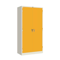 ราคา ตู้เก็บเอกสาร 2 บานเปิด มือจับบิด (มอก.) ไอคอนิค MLK-2M เหล็กหนา 0.5 มม. ขาว-เหลือง (12786001)