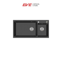 ราคา EVE ซิงค์แกรนิต ซิงค์ล้างจานสีดำ EVE CRESTSTONE 980/490 BLACK (12764897)