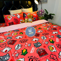 ราคา นอนอุ่น ผ้าห่มนวม ขนาด6ฟุต สินค้าขายดี 6ฟุต 1ผืน NA7-001หมูชมพู (12754356)